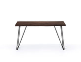 Barcelona Live Edge Solid Wood Dining Table, Dark Walnut (150cm)